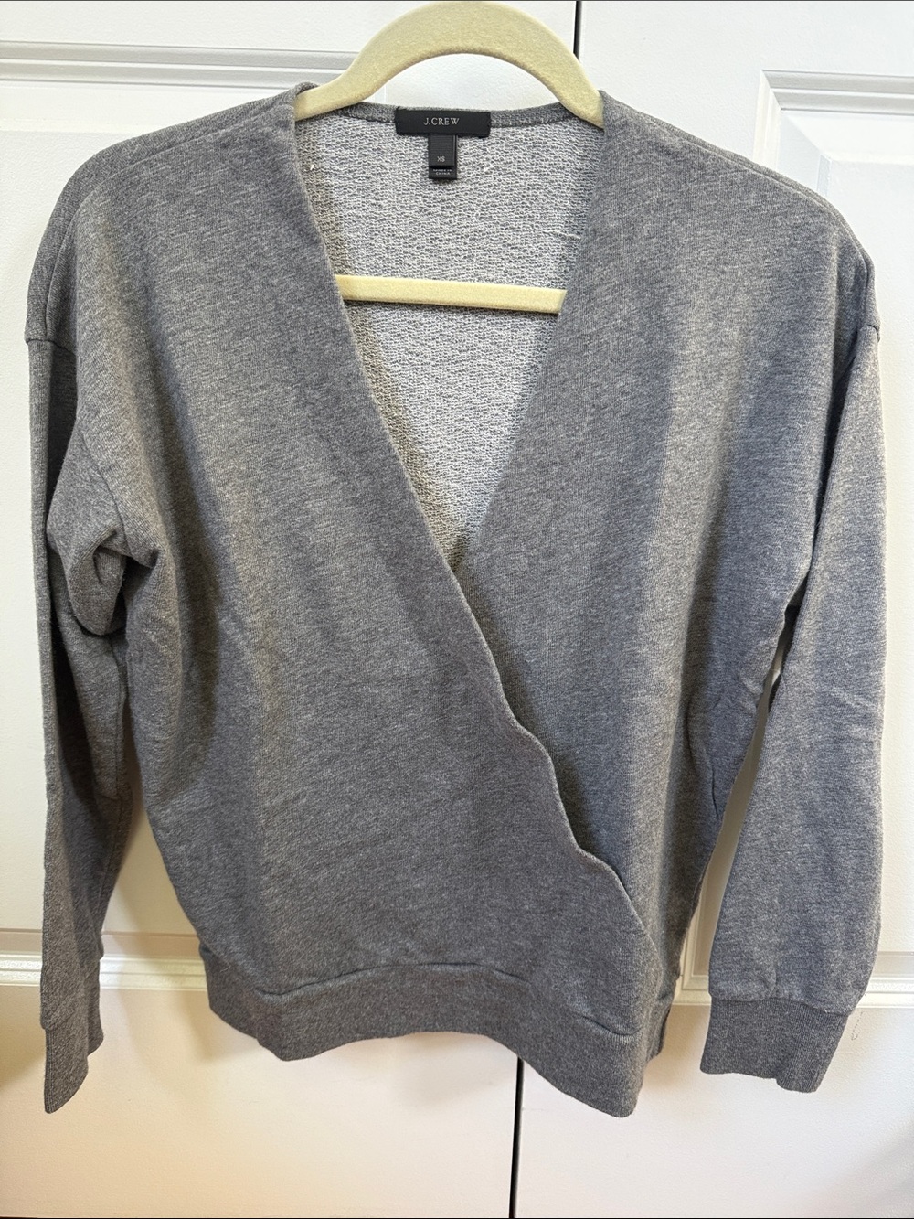 J. Crew Men’s Gray Wrap-Front Cardigan Sweater